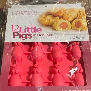 12 Little Pigs Silicone Mold - Pink